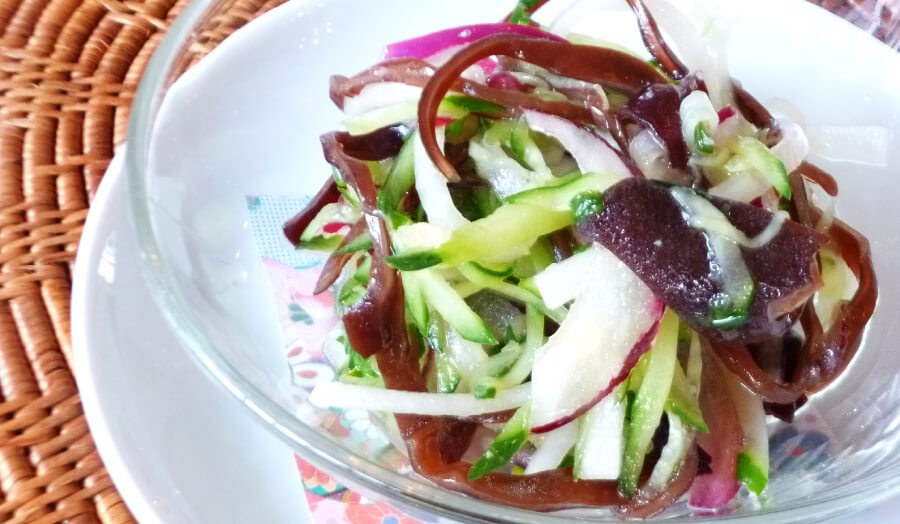 【レシピ】キクラゲ入り黒酢のサラダ